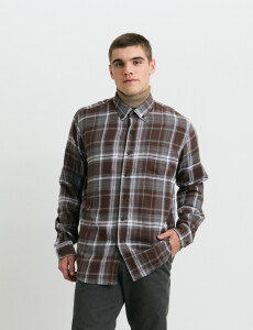 012442 CAMISA HARRINGTON LABEL Tostado