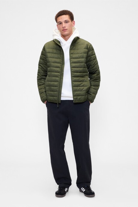 Campera Puffer Hombre Army Jacket Green