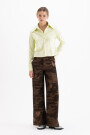 JEANS ROSES CAMO Marron