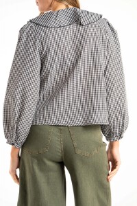 Blusa Gingham Negro