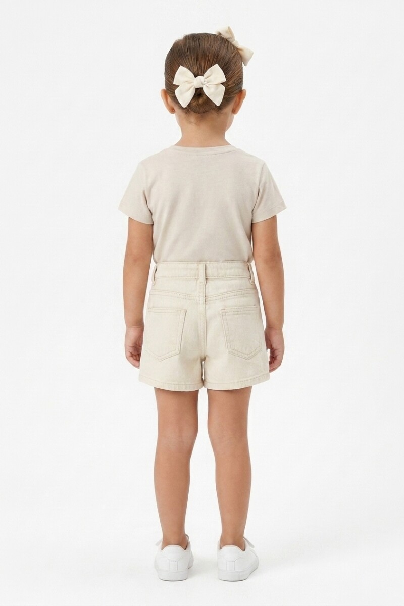 Short-pollera estilo denim CRUDO