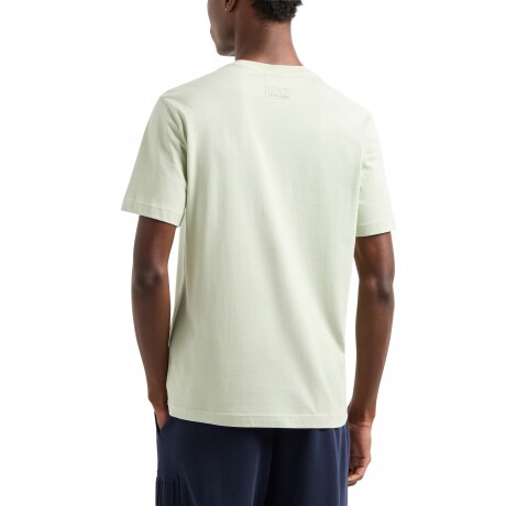 Short EA7 Emporio Armani Logo Series Sleeved Organic Cotton Aqua