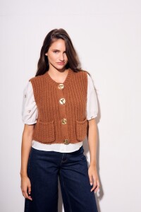 Chaleco Lana Chocolate