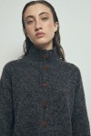 Cardigan abotonado gris oscuro
