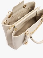 Bolso Tote Con Textura Y Penduro crudo