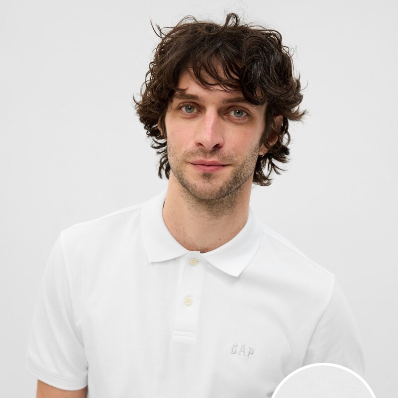 F-LOGO PK POLO OPTIC WHITE