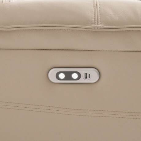 RECLINER ELÉCTRICO 2 CUERPOS CUERO-Y-SIMIL-CUERO MARRON JOSHUA TAUPE