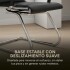 Silla Oficina Escritorio Patas Fijas Respaldo Anatómico Color Negro Plateado