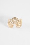 Pulsera cuff espiral dorado