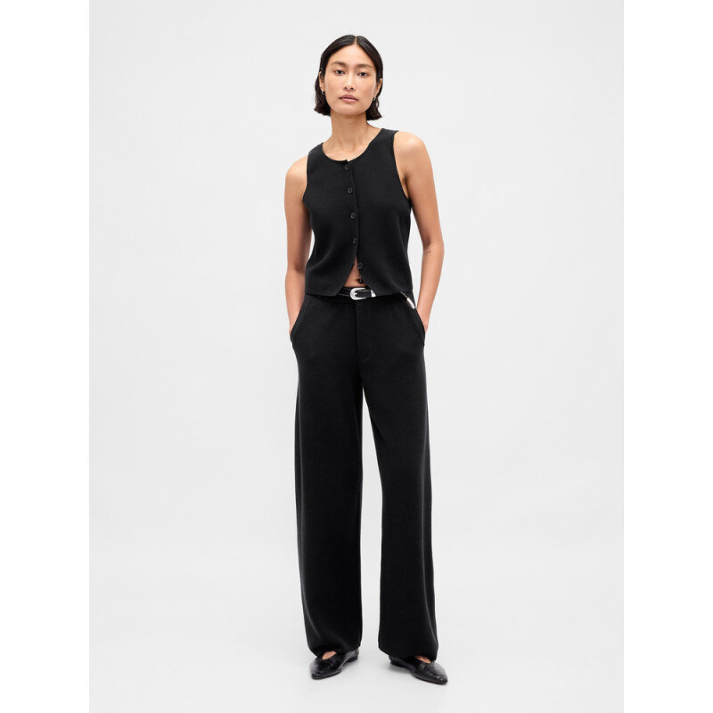 CASHSOFT LT TAILORED VEST BLACK