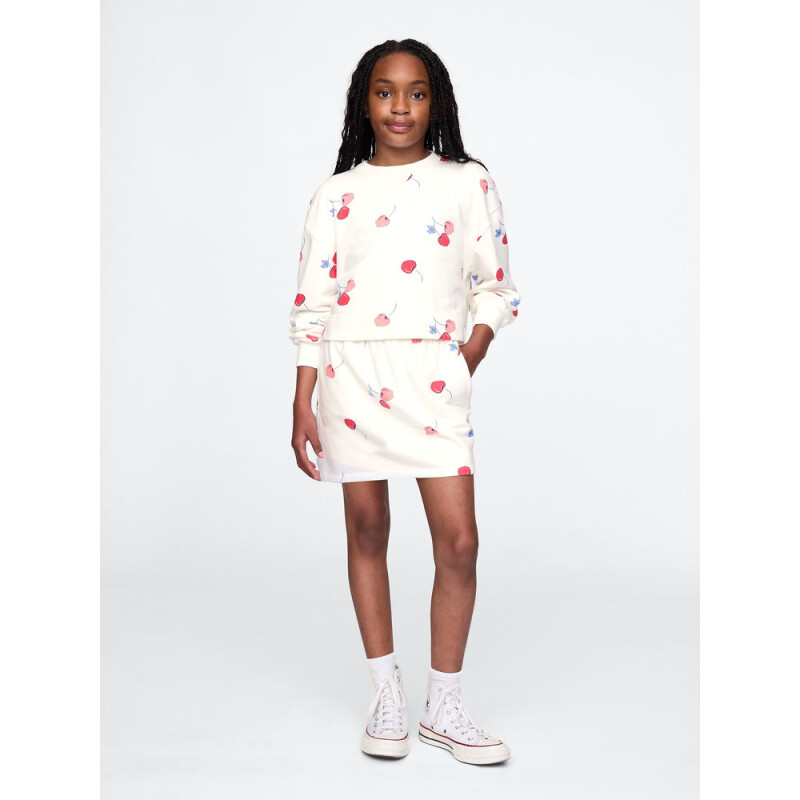 JPN MB FLEECE SKORT CHERRY PRINT