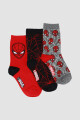 Pack x3 medias algodón infantil media caña spider Variante 26