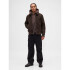 WOOL BOMBER BROWN HEATHER