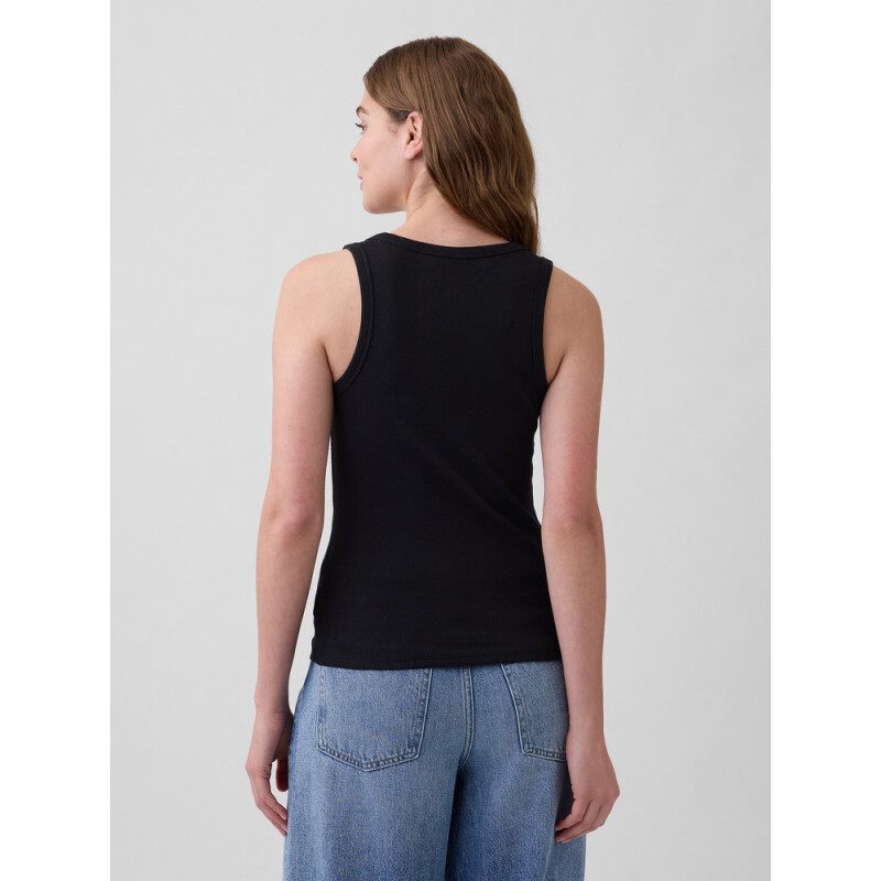 FRCH SL COTTON 2X2 LOGO TANK BLACK