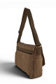Bolso mensajero de lona Marrón