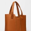 Shopper The Braided En Cuero Vegetal Marron