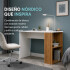 Escritorio ComboHome Nórdico Estantes Laterales 120 Cm Deco Blanco 1