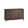 Aparador 6 cajones - Sauder - Linea Carson Forge Marron Oscuro