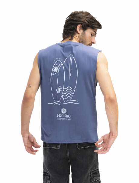 Musculosa Estampada Oversized Indigo/fantasia 1