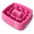 Plato Comedero Come Lento Perros Gatos Mascotas Plastico Color Fucsia