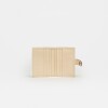 Tarjetero Sand en cuero liso satinado Natural