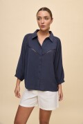CAMISA CASTELLO Azul Marino