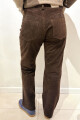 Pantalón de cuero Chocolate gamuza