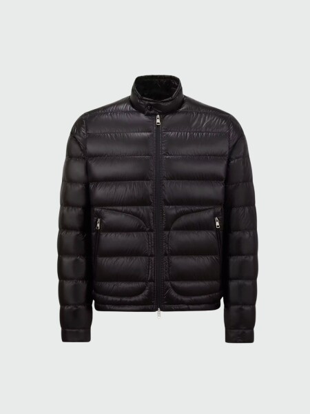 MONCLER - CAMPERA CORTA ACORUS DE PLUMAS Negro