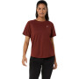 Polo Running Asics Silver SS Top Mujer Singed Red