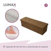 Puff Baúl Lumax Plegable 110x38 cm Organizador Living Dormitorio Marrón