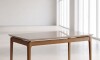 Mesa de Comedor Wind Línea Manhattan Vidrio - Blanco/Natural Mesa de Comedor Wind Línea Manhattan Vidrio - Blanco/Natural