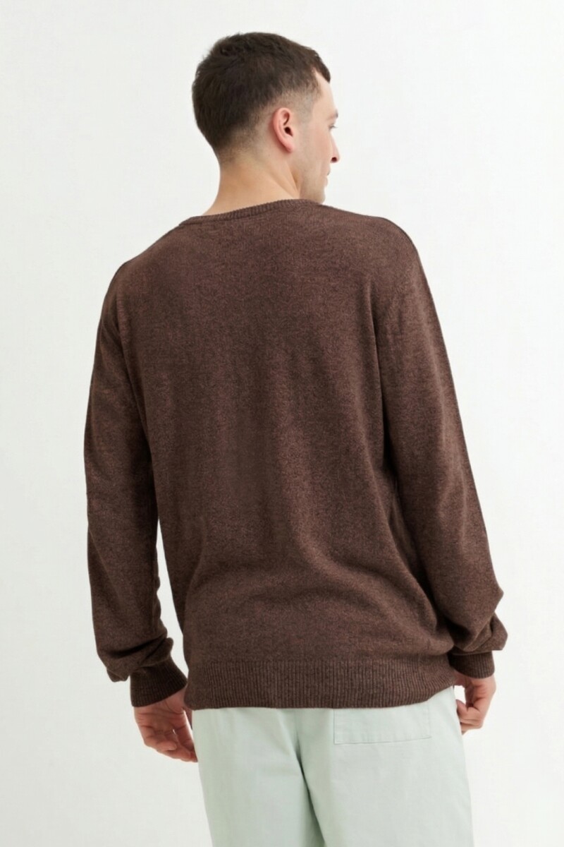 Sweater escote en V CHOCOLATE