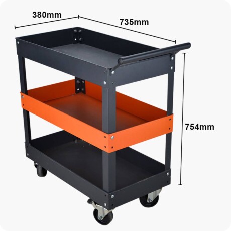 CARROPARAHERRAMIENTAS3BANDEJAS(735X380X654MM)HARDEN++ N/a