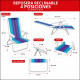 Set x2 Silla reclinable 4 posiciones aluminio VIOLETA