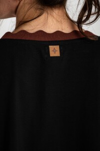 Vestido Manga Corta Negro