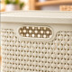 Set x10 caja simil ratán 4 lts BEIGE