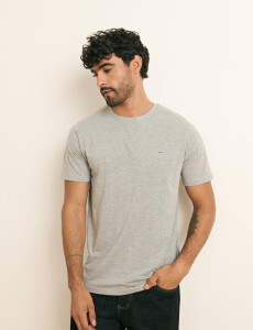 520658 T-SHIRT HARRINGTON LABEL Gris Medio Melange