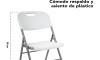 Silla de exterior plegable blanca Silla de exterior plegable blanca