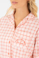 PIJAMA FLANNEL FLEECE PINK TILE ROSADO