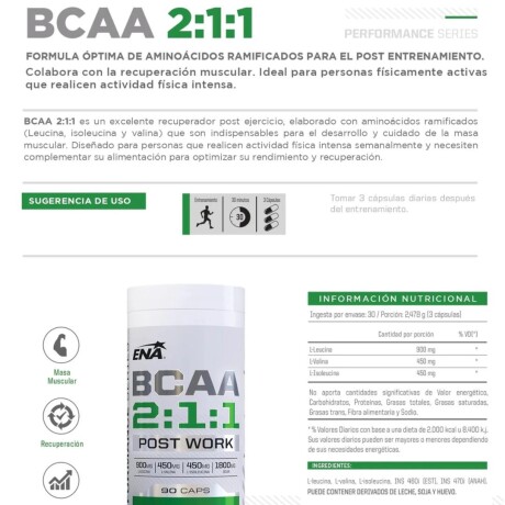 ¡OFERTA IMPERDIBLE! BCAA 2:1:1 90ct ENA ¡OFERTA IMPERDIBLE! BCAA 2:1:1 90ct ENA