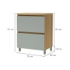 Bajo mesada 70 cm - 1 Puerta 1 Cajón - Rainha Gris