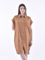 VESTIDO BODRU MARRON MEDIO