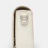 Bandolera The Flap Penny en efecto cuero saffiano Blanco