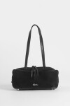 Cartera de hombro suede negro