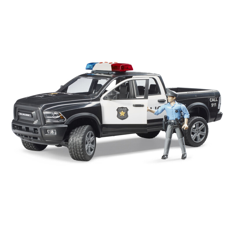 Camioneta policial RAM 2500 con agente de policía a bordo Bruder Camioneta policial RAM 2500 con agente de policía a bordo Bruder