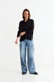 Cardigan con bolsillos NEGRO