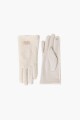 Guantes de paño beige