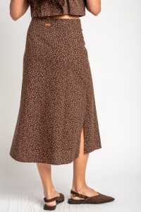 Falda Lunares Marron