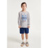 CAMISETA ML MASC CINZA MESCLA