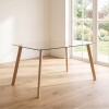Mesa de Comedor de Vidrio - Eames Natural Mesa de Comedor de Vidrio - Eames Natural